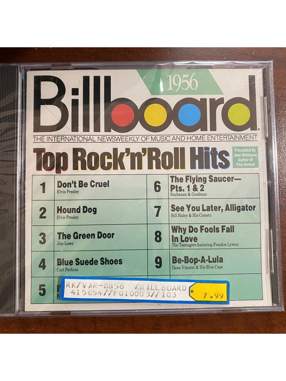 Billboard Top Rock'n'Roll Hits 1956 CD Rhino 1989 Elvis Presley Carl Perkins